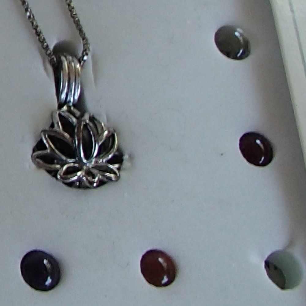 The Giving Gems Lucoral Museum Hawaii Sterling Silver Cage, Chain & 12 Gemstones - Picture 7 of 16